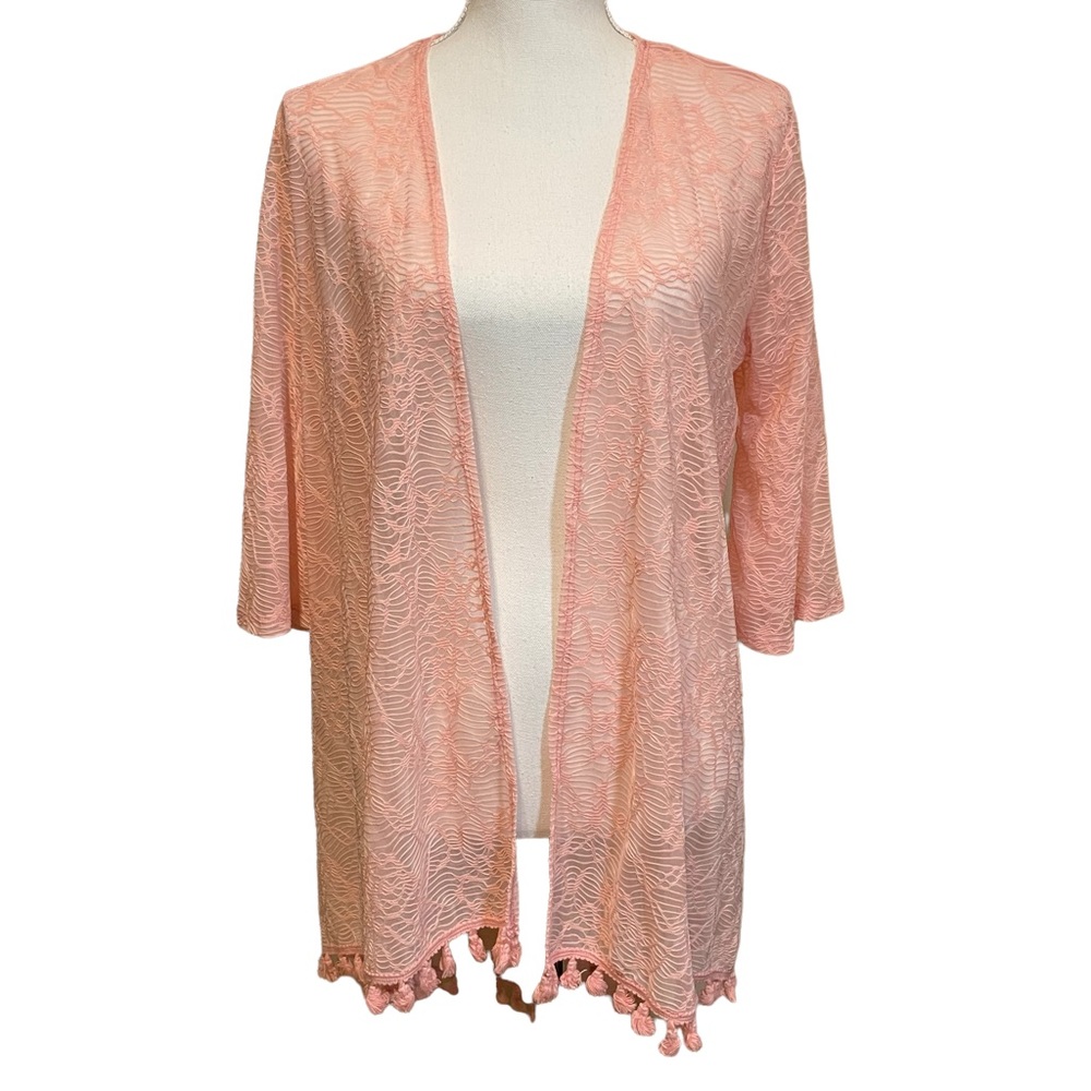 Emi & Joe Cardigan Swimsuit Beach Coverup with Tassels.  Size S